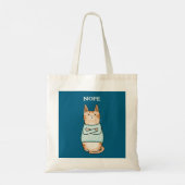 Funny Sarcastic Orange Cat Nope Tragetasche (Rückseite)