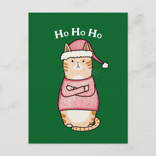 Funny Sarcastic Orange Cat Weihnachten (Vorderseite)