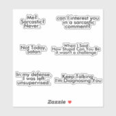 Funny Sarcastic Pack Humour Sarcasm Aufkleber (Blatt)