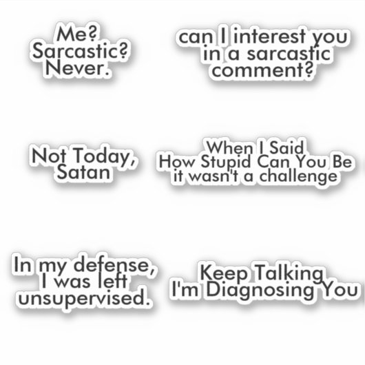 Funny Sarcastic Pack Humour Sarcasm Aufkleber (Vorderseite)