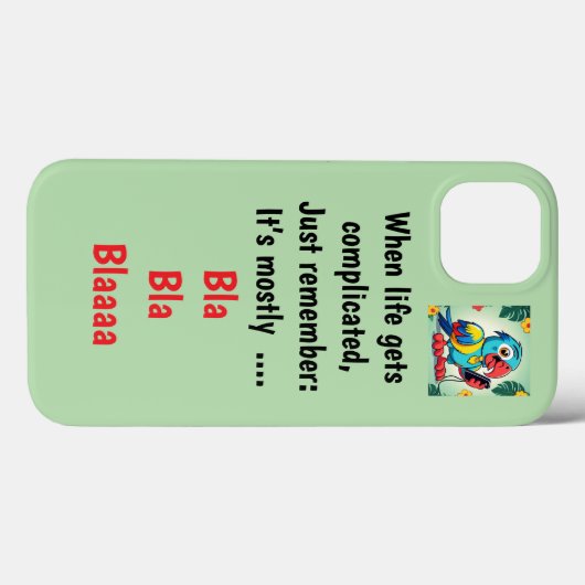 Funny Sarcastic Parrot - iPhone Case (Rückseite (Horizontal))