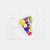 Funny Sarcastic Pool Billiards Slogan Blick Fleecedecke (Vorderseite (Horizontal))