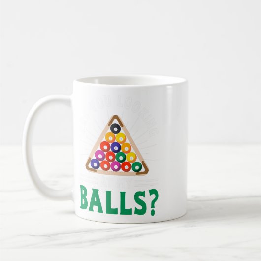 Funny Sarcastic Pool Billiards Slogan Blick Kaffeetasse (Links)