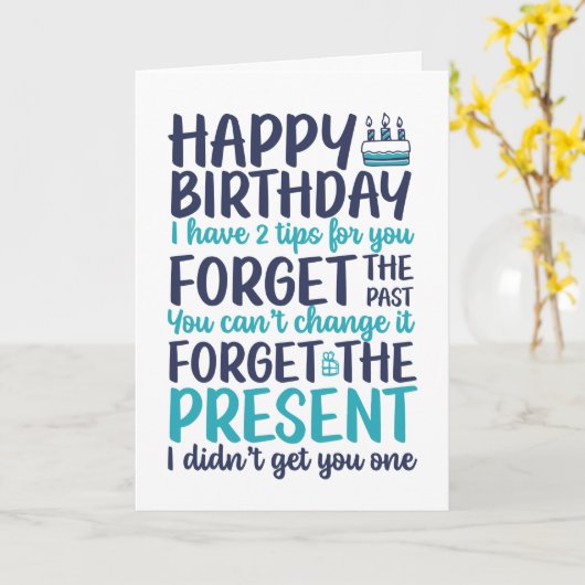 Funny Sarcastic Pun Vergessen Sie den aktuellen Ge Karte (Gelbe Blume)