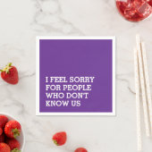 Funny Sarcastic Purple Serviette (Beispiel)