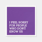 Funny Sarcastic Purple Serviette (Vorderseite)