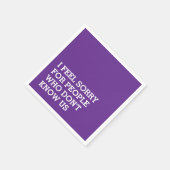 Funny Sarcastic Purple Serviette (Ecke)