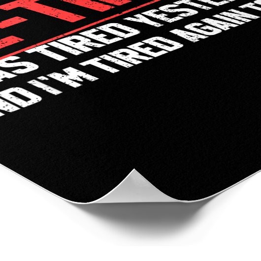 Funny Sarcastic Quote Re-tired Definition Lazy Tee Poster (Ecke)