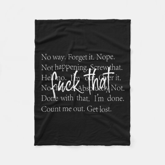 Funny Sarcastic Quote Shirt mit wiederholten Anlei Fleecedecke (Vorderseite)