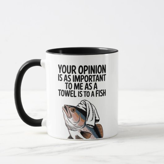 Funny Sarcastic Quote Tasse, Funny Fish Tasse (Links)