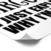 Funny Sarcastic Quotes Adult Humor Sarcasm  Poster (Ecke)