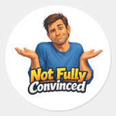 Funny Sarcastic Reaction Artwork – Expressive Styl Runder Aufkleber (Vorderseite)