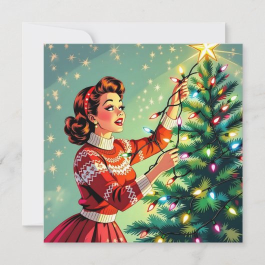 Funny Sarcastic Retro Christmas Humor Karte (Vorderseite)