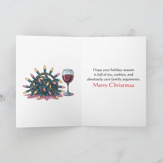 Funny Sarcastic Retro Christmas Humor Karte (Innenseite)