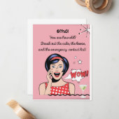 Funny Sarcastic Retro Geburtstagskarte Mitteilungskarte (Vorderseite/Rückseite Beispiel)