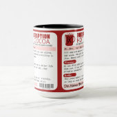Funny Sarcastic Rezcription Hot Chocolate Kakao Tasse (Zentrum)
