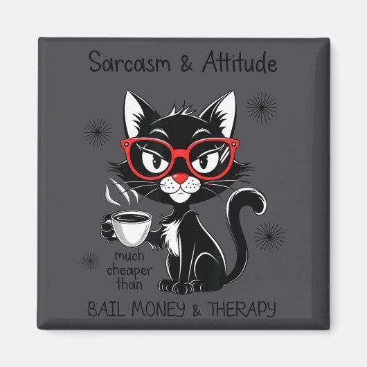 Funny Sarcastic Rude Sayings Sarcasm And Attitude Magnet (Vorne)