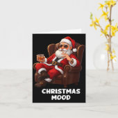 Funny Sarcastic Santa Smoking And Drinking “christ Karte (Gelbe Blume)