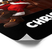 Funny Sarcastic Santa Smoking And Drinking “christ Poster (Ecke)