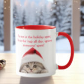 Funny Sarcastic Scottish Cat Weihnachtsmannmütze W Tasse