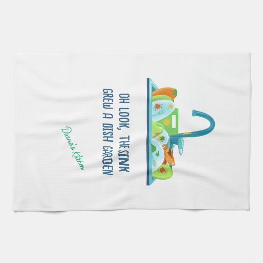 Funny, Sarcastic Sink Grea Dish Garden Geschirrtuch (Horizontal)