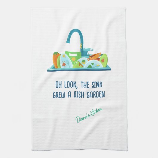 Funny, Sarcastic Sink Grea Dish Garden Geschirrtuch (Vertikal)
