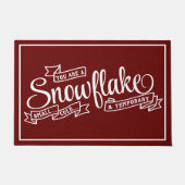 Funny Sarcastic Snowflake Millennial Spaß Fußmatte (Vorderseite)