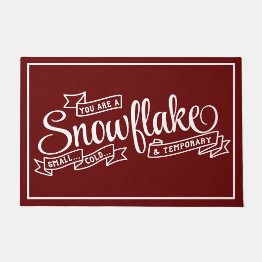 Funny Sarcastic Snowflake Millennial Spaß Fußmatte (Vorderseite)