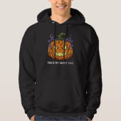 Funny Sarcastic 'This is My Happy Face' Pumpkin Hoodie (Vorderseite)