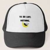 Funny Sarcastic "TO DO LIST: NOTHING." Trucker Hat Truckerkappe (Vorderseite)