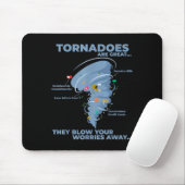 Funny Sarcastic Tornado Infografik Grafik Mousepad (Mit Mouse)