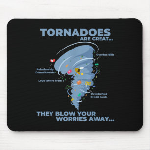 Funny Sarcastic Tornado Infografik Grafik Mousepad