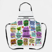 Funny Sarcastic Typografy Customizable Name Schürze (Vorderseite)