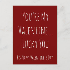 Funny Sarcastic Valentine’s – Custom Text Postkarte