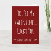 Funny Sarcastic Valentine’s Day Card – Custom Text Karte (Vorderseite)
