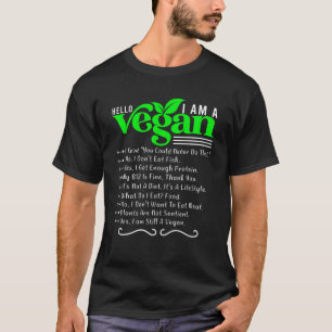 Funny Sarcastic Vegan - Hallo, ich bin ein Veganes T-Shirt