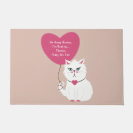 Funny Sarcastic White Cat Custom weg Fußmatte