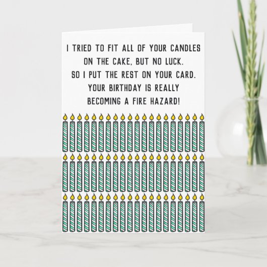 Funny Sarcastic Zitat Candles Happy Birthday Karte (Vorderseite)