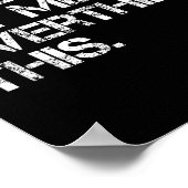 Funny Sarcastic Zitat Lass mir überdenken, was Poster (Ecke)