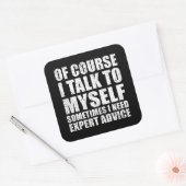 Funny sarcastic Zitate Spaß sarcasi Quadratischer Aufkleber (Umschlag)