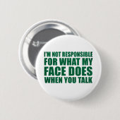 Funny sarcastic Zitate Spaß sarcasm introvertierte Button (Vorne & Hinten)