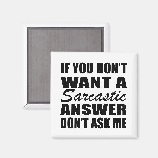 Funny sarcastic Zitate Spaß sarcasm introvertierte Magnet (Vorderseite/Rückseite)