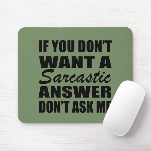 Funny sarcastic Zitate Spaß sarcasm introvertierte Mousepad (Mit Mouse)