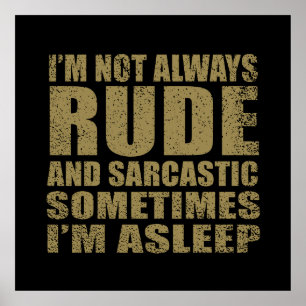 Funny sarcastic Zitate Spaß sarcasm introvertierte Poster
