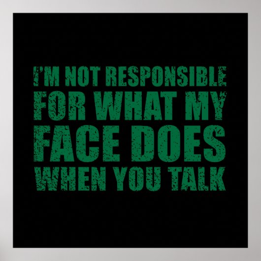 Funny sarcastic Zitate Spaß sarcasm introvertierte Poster (Vorne)