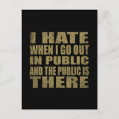 Funny sarcastic Zitate Spaß sarcasm introvertierte Postkarte (Vorderseite)