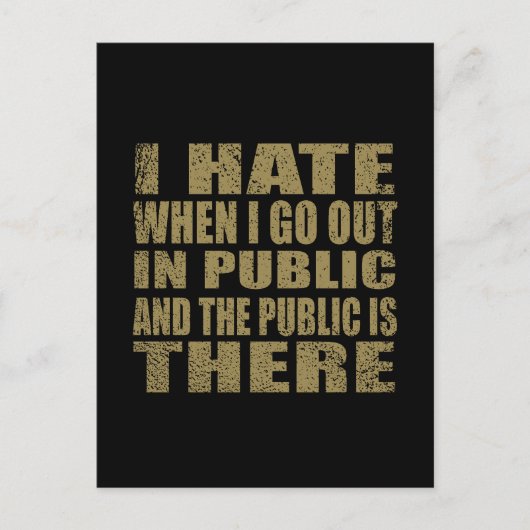 Funny sarcastic Zitate Spaß sarcasm introvertierte Postkarte (Vorderseite)