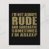 Funny sarcastic Zitate Spaß sarcasm introvertierte Postkarte (Vorderseite)