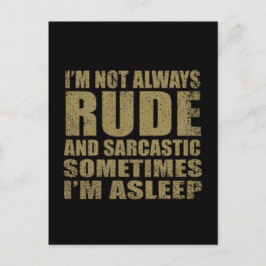 Funny sarcastic Zitate Spaß sarcasm introvertierte Postkarte (Vorderseite)