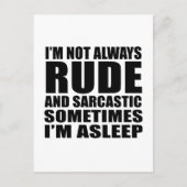 Funny sarcastic Zitate Spaß sarcasm introvertierte Postkarte (Vorderseite)